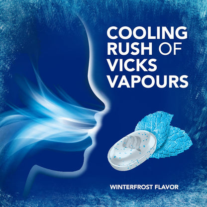 Vicks VapoCOOL Max 药用滴剂，用于暂时缓解咳嗽和咽喉痛，润喉糖，冬霜味，40 粒