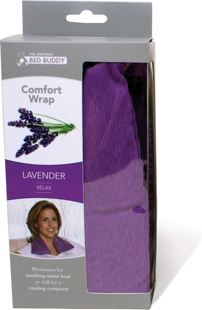 Bed Buddy 加热香薰颈巾，薰衣草香味 - 可微波加热和冷疗，缓解肌肉酸痛、缓解压力和放松 - 柔软的薰衣草毛绒面料