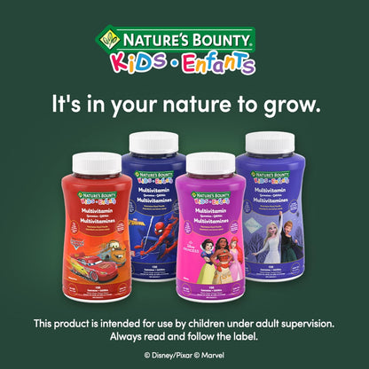 自然之宝儿童复合维生素，迪士尼公主口味，每粒软糖仅含 1 克糖，支持免疫系统、眼部健康、骨骼和牙齿，抗氧化剂来源，无麸质，水果味软糖，150 粒