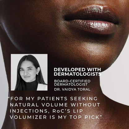 RoC Derm Correxion Lip Volumizer - Lip Plumper Peptide Treatment + Hyaluronic Acid & Vitamin E with Line Smoothing Eye Packette