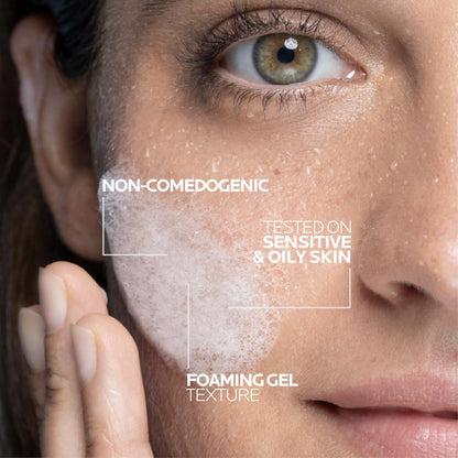La Roche-Posay Face Cleanser with Pure Vitamin C, Purifying Face Wash to Hydrate Skin with Vitamin C & BHA, Tightens Pores & Boosts Radiance, Safe for All Skin Types, Dermatologist Recommended, 200mL