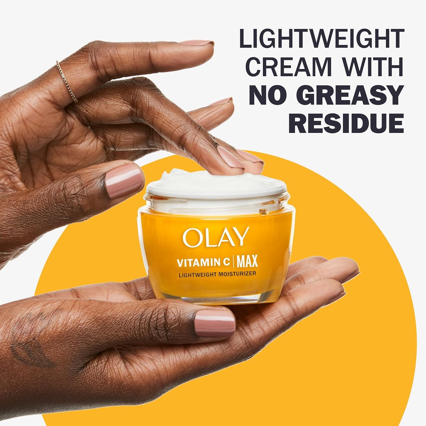 Olay Vitamin C MAX Face Moisturizer, Brightening Cream for Women, Hydrating, Evens Tone, Dark Spot & Hyperpigmentation Reduction, Glowing Skin Care - Niaciniamide, Peptides, 50 mL