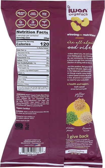 IWON Organics - 家庭装焦糖洋葱蛋白泡芙 - 12 x 142克，12个