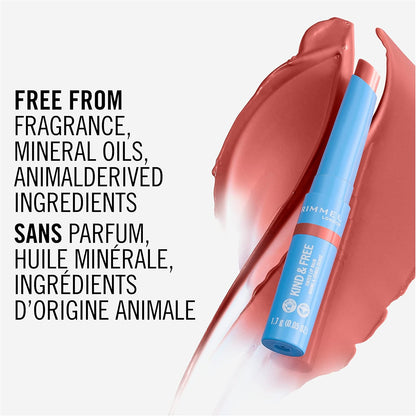 Rimmel London - Kind & Free Tinted Lip Balm, Hydrating, Lightweight, Vegan Formula - Apricot Beauty - 002