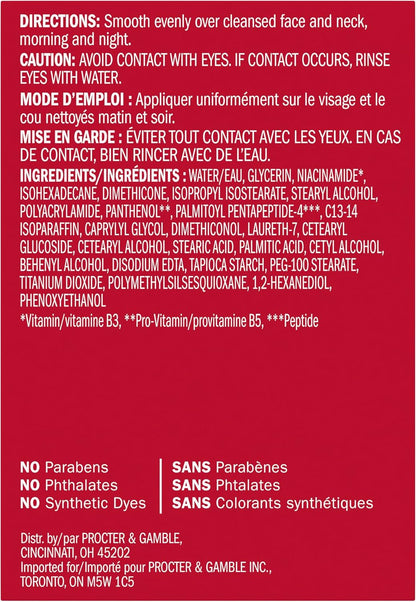 Olay Collagen Peptide Face Moisturizer, Firming Cream for Women, Fragrance-Free, Non-Greasy - Hydrating, Anti-Aging, Anti-Wrinkle, Smooth Fine Lines, Plumping Skin Care - Niacinamide, 50 mL