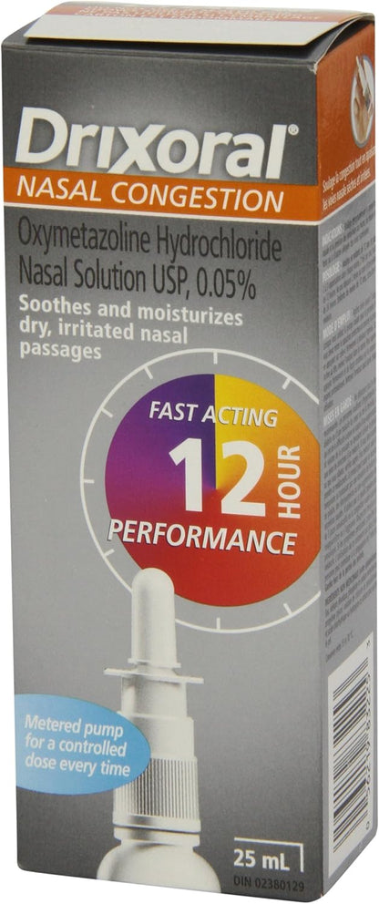 Drixoral 鼻塞喷雾，舒缓并滋润干燥和受刺激的鼻腔，25ml