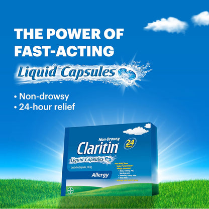 开瑞坦液体胶囊过敏药，速效24小时不瞌睡缓解，10毫克，24粒胶囊