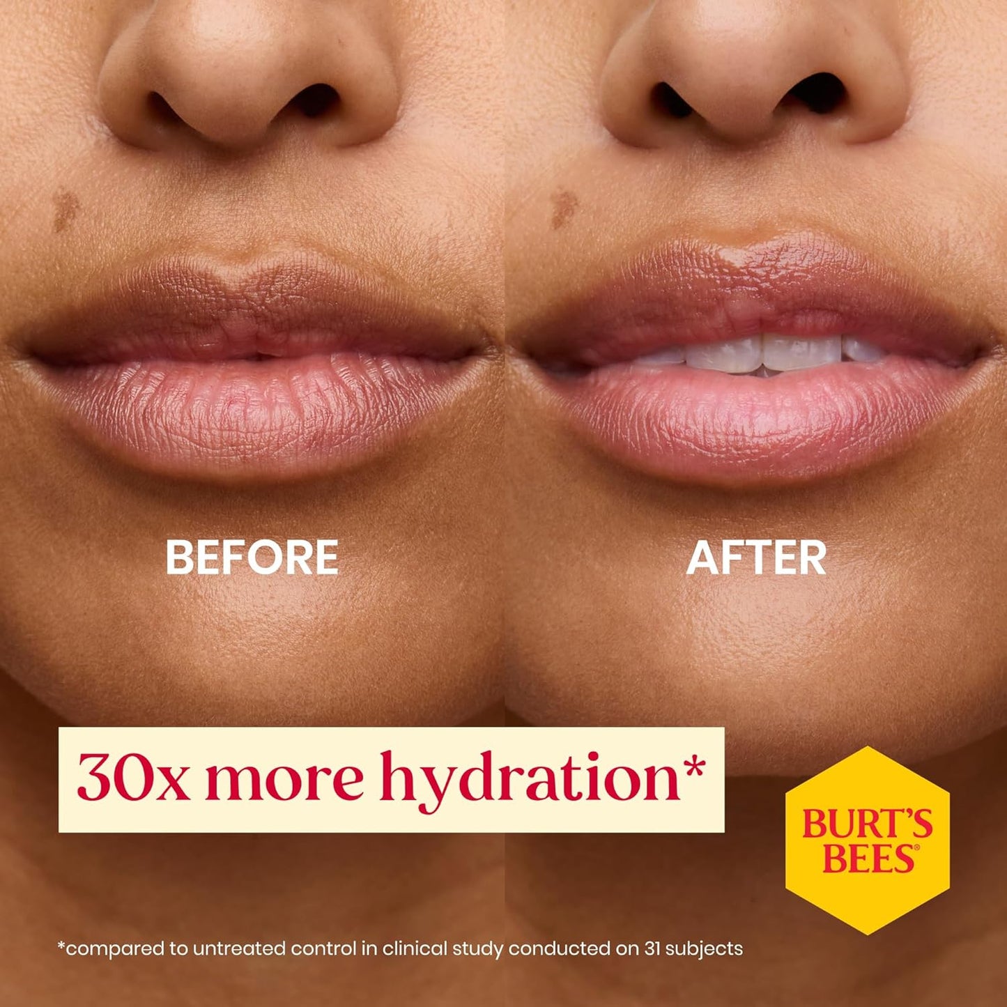 Burt's Bees 100% 天然保湿润唇膏，适用于干裂嘴唇，唇部护理，柔软光滑双唇，1 支装 - 生日蛋糕