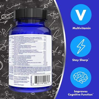 Focus Factor 大腦補充劑和完整複合維生素（60 粒），含鋅、鎂、維生素 B6、B12、D、假馬齒莧和酪氨酸，可改善記憶力、注意力和專注力