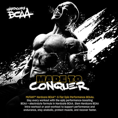 MUTANT HARDCORE BCAA - 運動前、運動中或運動後 - BCAA 更高等級的支鏈胺基酸補充劑 - 補水 + 恢復 - 30 份 - 桃色