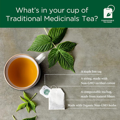 Traditional Medicinals - 有机紫锥菊加草药茶（1 包）- 帮助缓解感冒和流感症状 - 共 16 个茶包