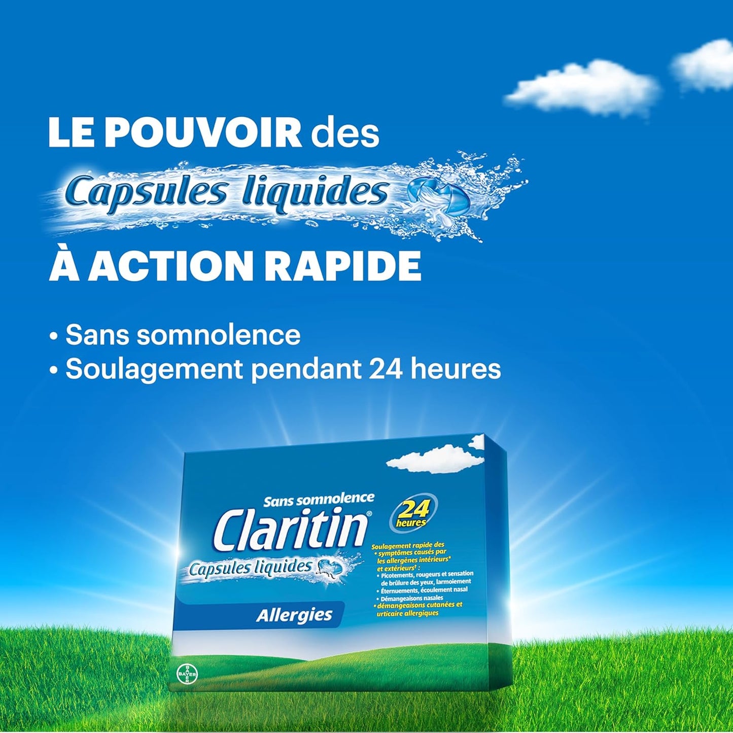 开瑞坦液体胶囊过敏药，速效 24 小时不瞌睡缓解，10 毫克，40 粒