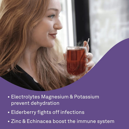 Organika Electrolytes Defence with Elderberry and Echinacea- Citrus Berry & Electrolytes Powder- Pineapple Passionfruit Sachets- On the Go Hydration and Electrolyte Replenishment 3.5g x 20ct