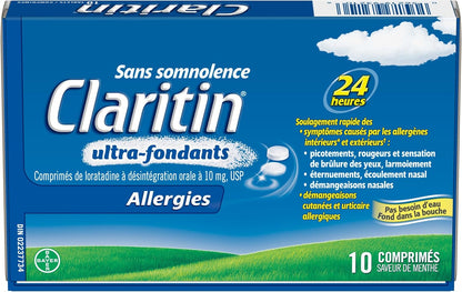 开瑞坦速溶抗过敏药，24小时不瞌睡缓解，10毫克，10片装