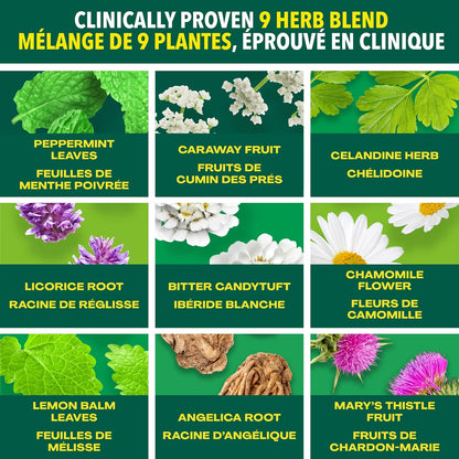 Iberogast 9 草本腸道健康護理 - 天然萃取物，男女適用的腸道補充劑，緩解胃腸道紊亂和腸躁症 (IBS) 症狀的消化補充劑，100ml