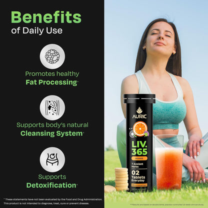 Auric 草本护肝补充剂 | 奶蓟草（水飞蓟素）、姜黄、大蒜、生姜，有益于肝脏健康 | 先进的排毒清洁配方，有效促进肝脏健康 | 100 片