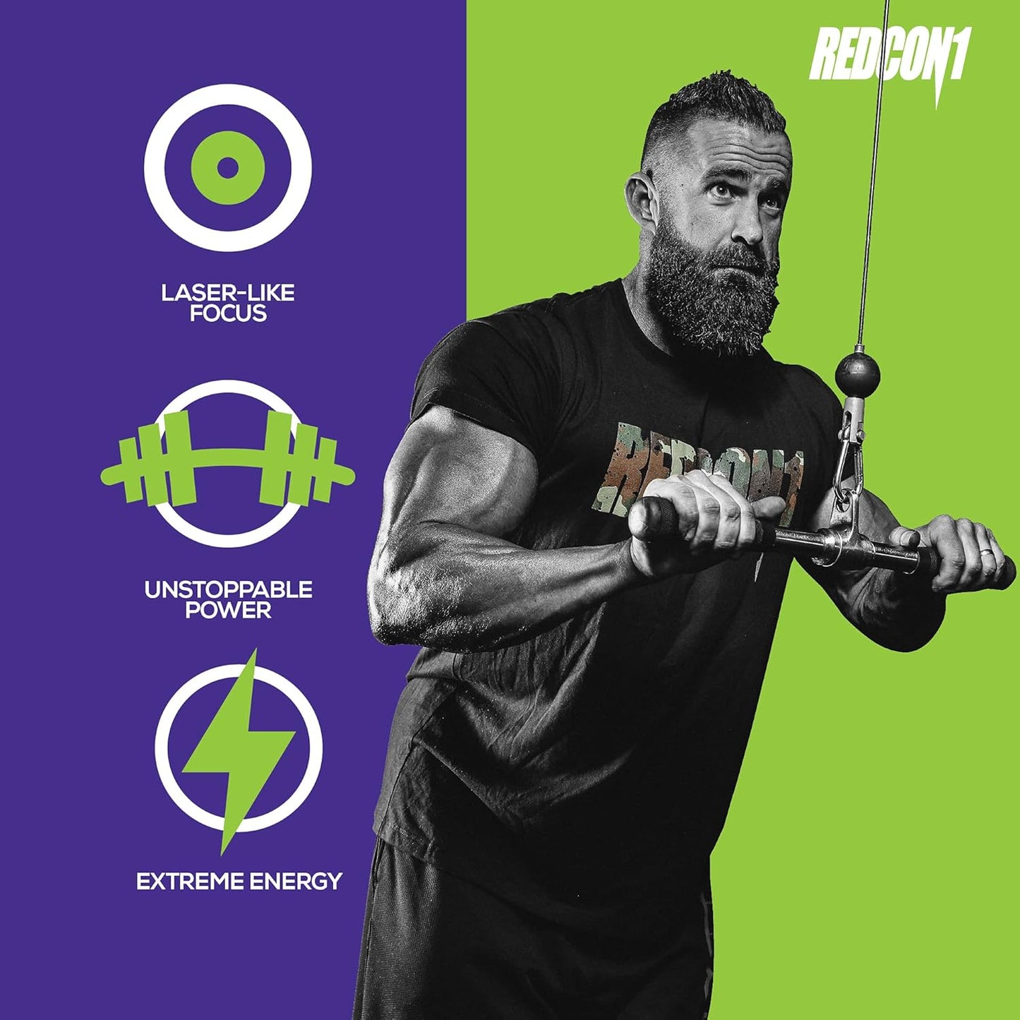 Redcon1 Total War - 運動前，30 份，提升能量，增強耐力和注意力，β-丙氨酸，250 毫克咖啡因，瓜氨酸蘋果酸 - 適合生酮飲食（酸味小熊軟糖）