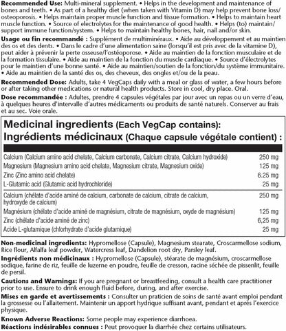 Solaray – 鈣鎂鋅 | 強健骨骼，健康牙齒 | 增強吸收 | 膳食補充品 | 實驗室驗證，純素 | 250 粒素食膠囊（每盒 62 份）