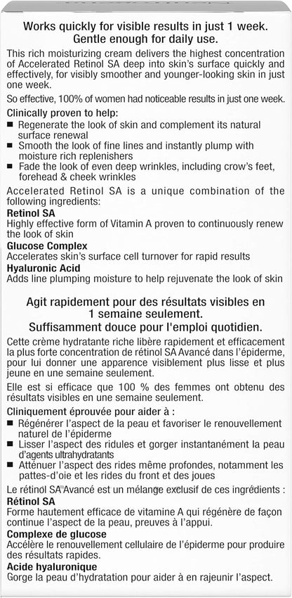 Neutrogena Rapid Wrinkle Repair Retinol Face Moisturizer, Fragrance Free, Daily Anti-Aging Face Cream with Retinol & Hyaluronic Acid to Fight Fine Lines, Wrinkles, & Dark Spots, 48mL