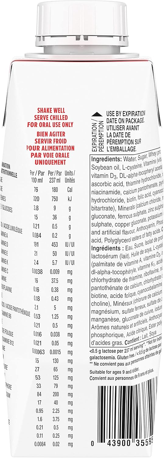 Boost 水果味饮料桃子味，237 毫升，24 支 & 水果味饮料野莓味，237 毫升，24 支