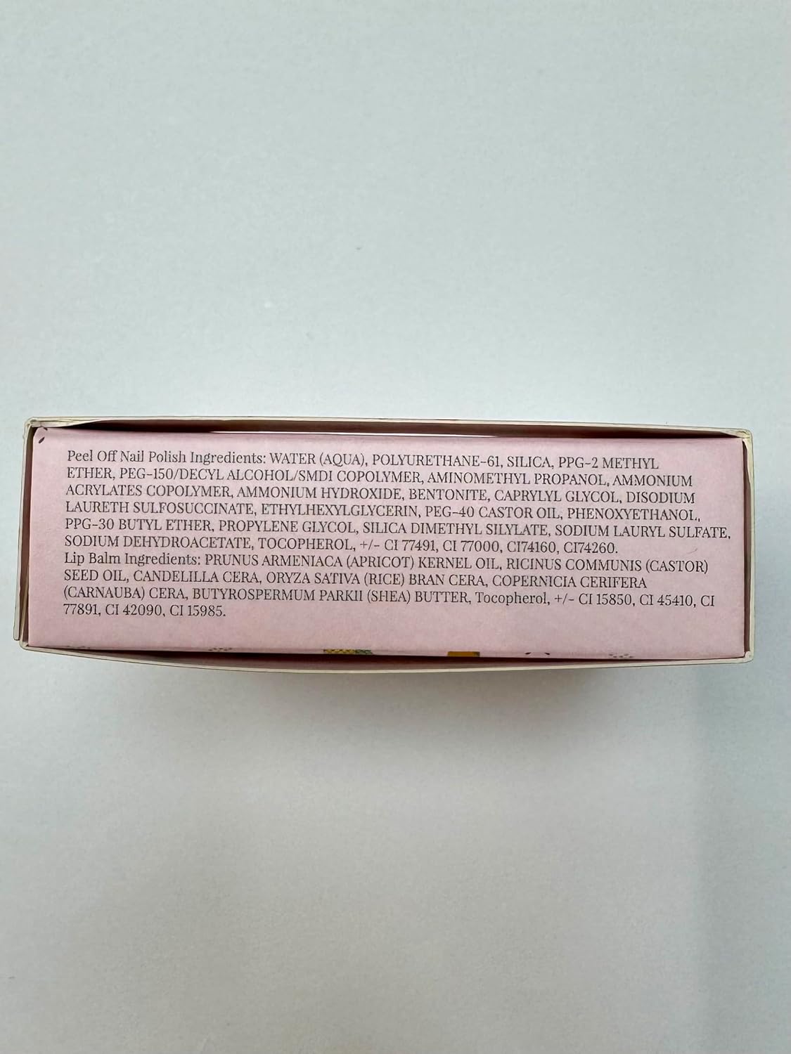 Miss Nella Nail Polis + Lip Balm set- Special Peach Glitter Nail Polish for Kids- PEACH SLUSHIE, with Peel-off, Water Based & Odour Free Formula + BUTTER CHEEKS pink hypoallergenic lip balm