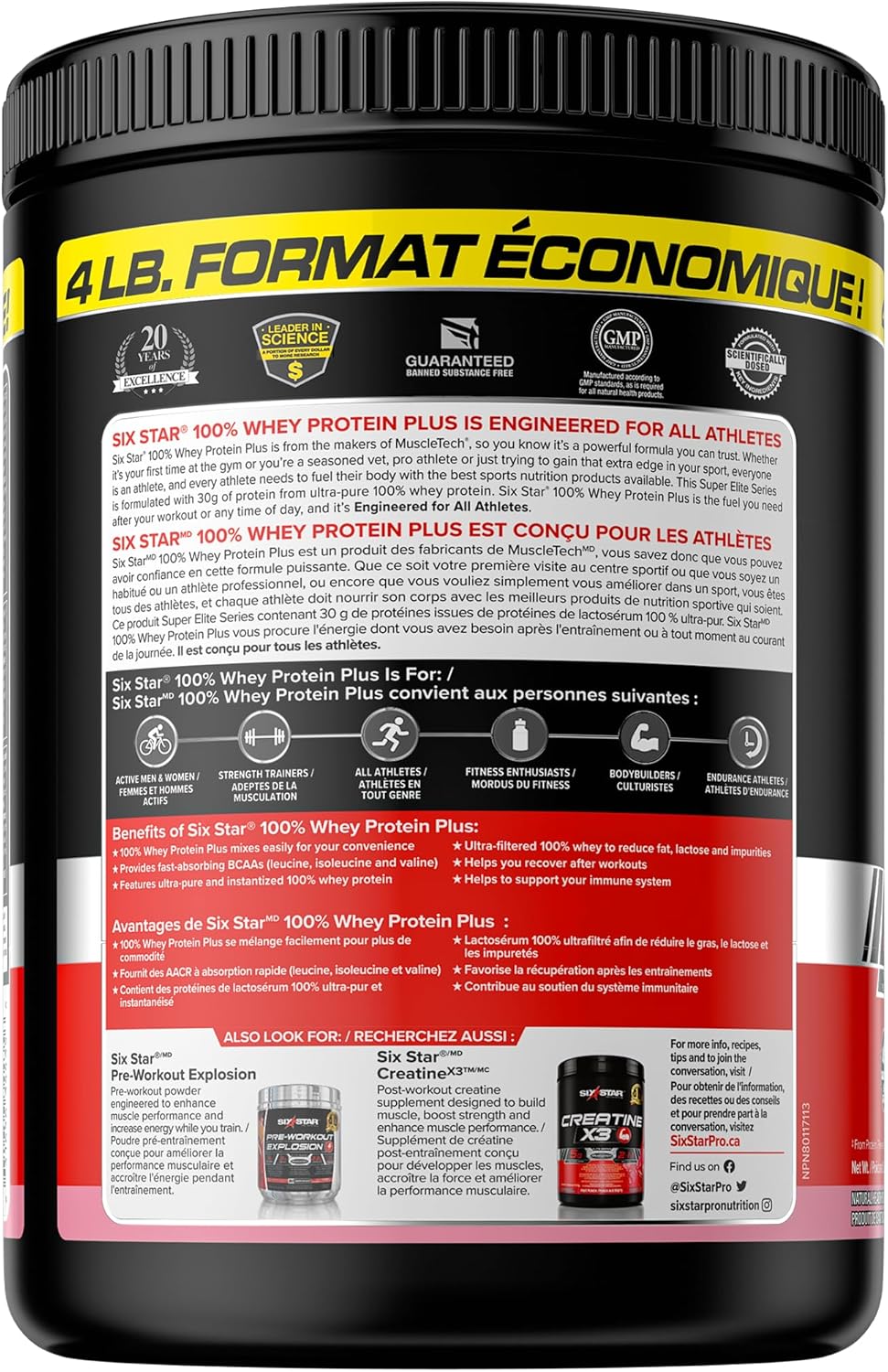 Six Star 乳清蛋白粉 + 一水肌酸 | 男女適用運動前粉