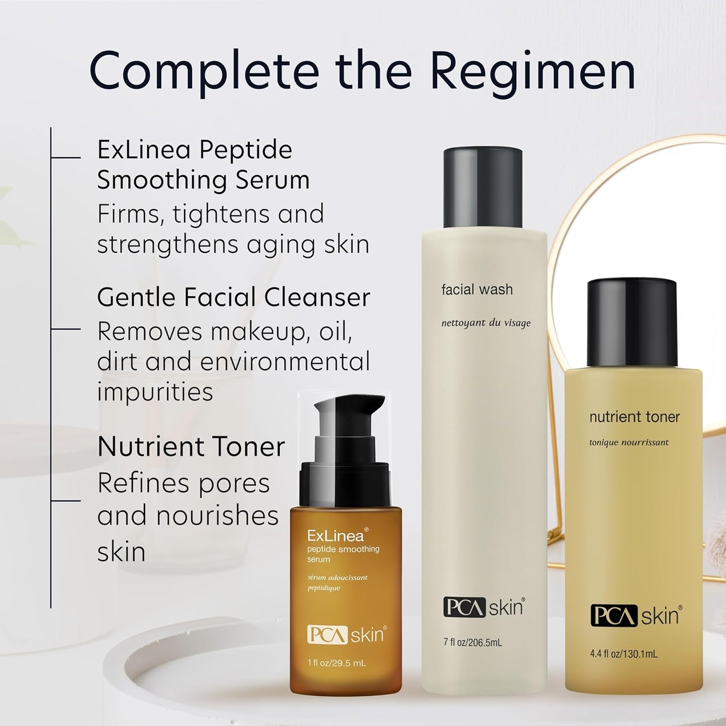 PCA Skin ExLinea Peptide Smoothing Serum, Targeted Neuropeptide Spot Treatment to Firm Aging Skin, 1 fluid ounce