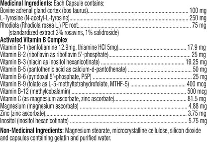 Prairie Naturals Adrenal-Force - 牛肾上腺皮质胶囊 - 60粒