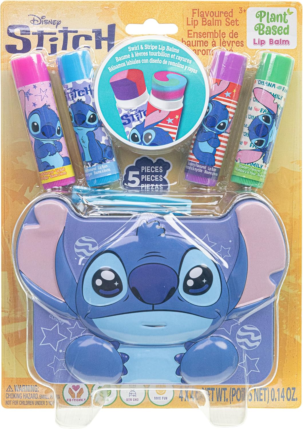 Townley Girl Barbie 4 Pack Swirl Lip Balm with Shaped Tin