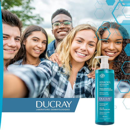 Ducray - Keracnyl Foaming Gel - Acne-Prone Skin - Face and Body - 400ml