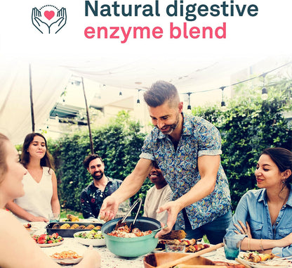 Organika Full Spectrum Plant Enzymes- Helps Break Down Carbs, Fat, Protein, Dairy- 60 vcaps & Prebiotic + Probiotic Powder 3 G X 14 Sachets