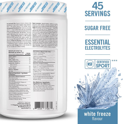 BioSteel 补水混合物 | 白色冷冻（45 份）+ 西瓜（20 份）零糖补水饮料混合物