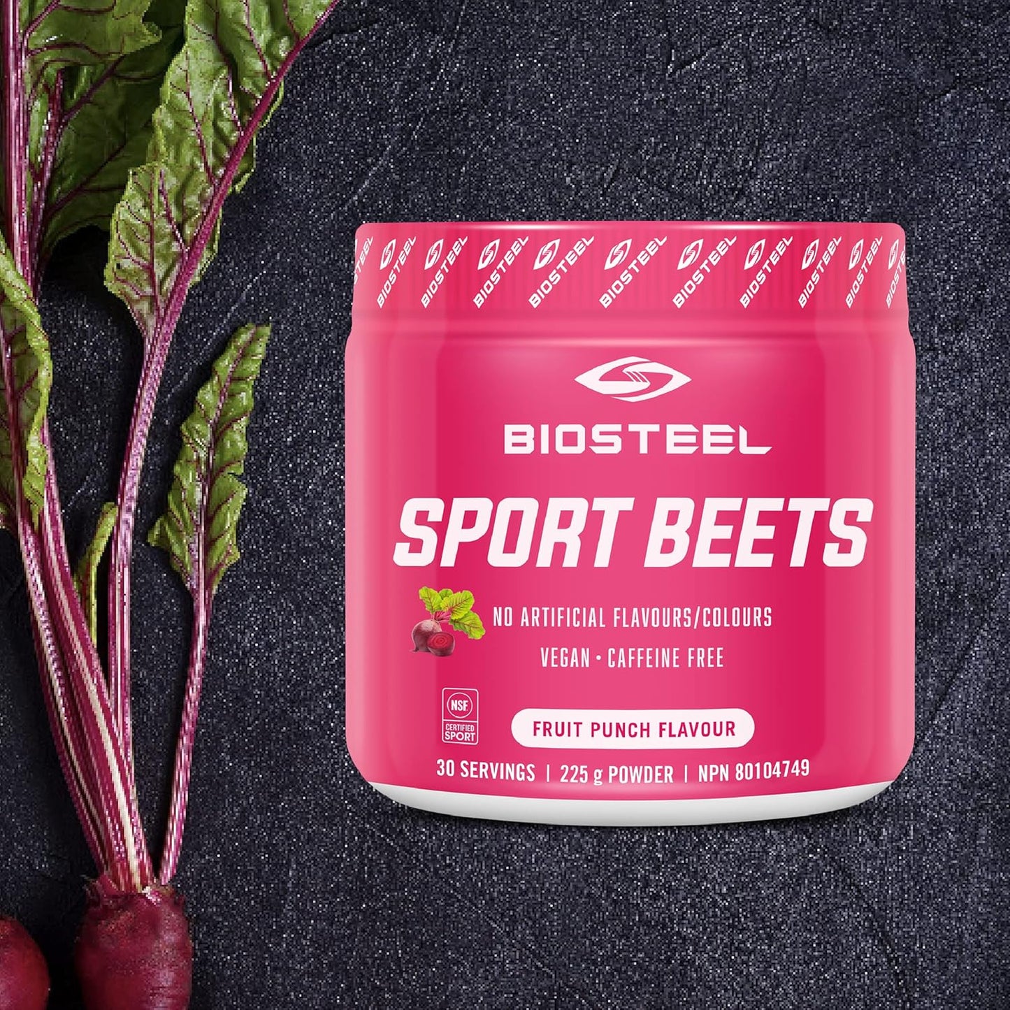 BioSteel Sports Beets 锻炼前粉，非转基因配方，水果混合口味，30 份