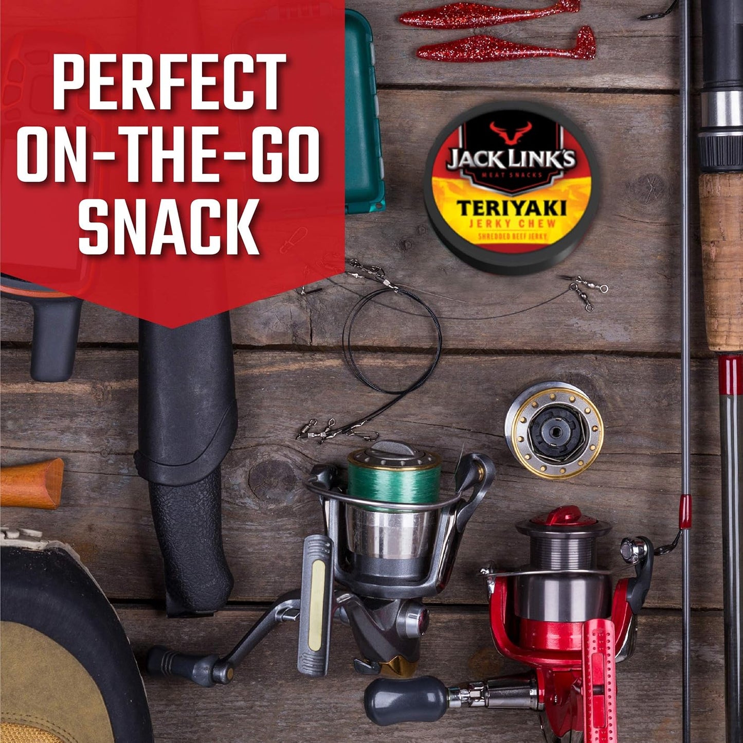 Jack Link's Jerky Chew, Teriyaki Flavor, 0.32-Ounce (Pack of 24)