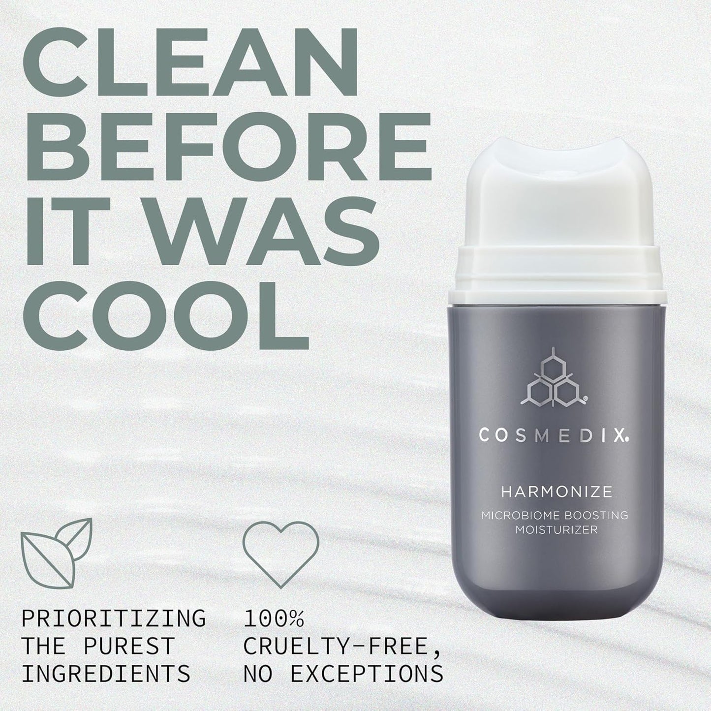 COSMEDIX Harmonize Microbiome-Boosting Hydrating Face Moisturizer - Restores Balance and Soothes Dry Skin, Anti Aging, Prebiotic Skincare - Gentle, Ultra-Light Face Lotion, Great for All Skin Types