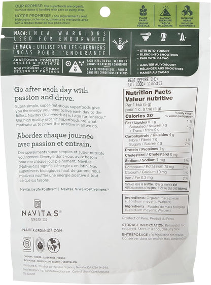Navitas Navitas Organics Maca Powder, 227g Bag, 227 Grams