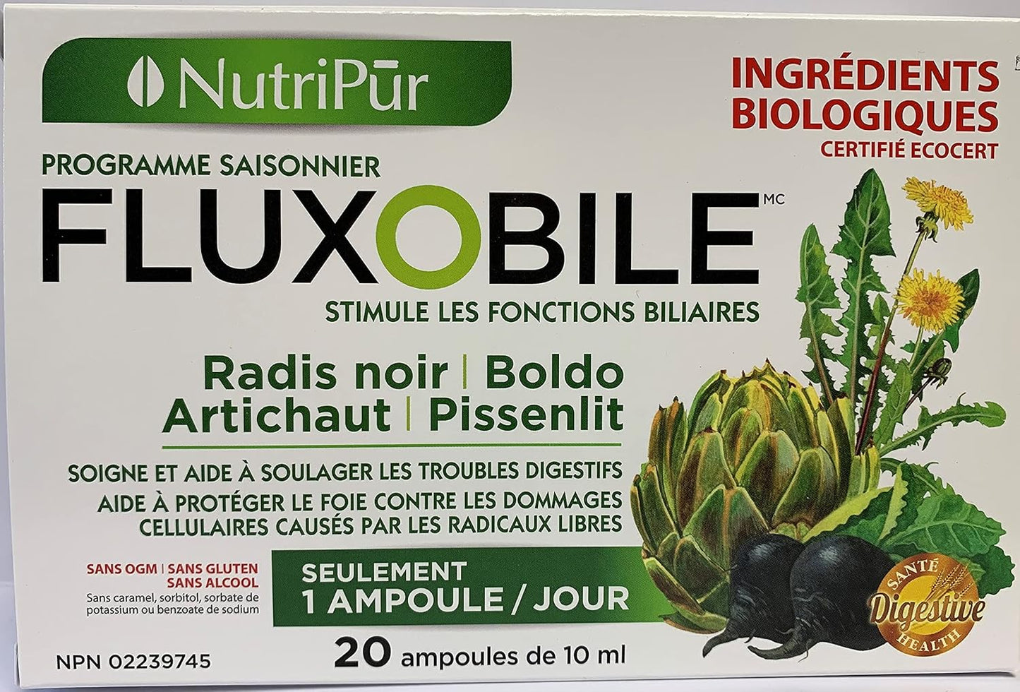 Nutripur Duo Flux O Bile 有机肝脏净化胶囊，20天