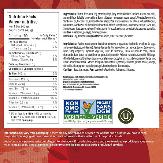 Simply Protein - Cinnamon Almond Baked Oat Bars, 4 Bars - Plant Based Protein Bars - Breakfast Bars - Soft & Chewy - 10g Protein, 3g Sugar, 5g Fibre, 190 Calories - Vegan, Gluten Free, Non GMO, Kosher