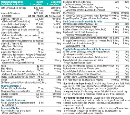 兒童複合維生素 - 橙味，120 片咀嚼片 | 抗氧化來源，免疫支持