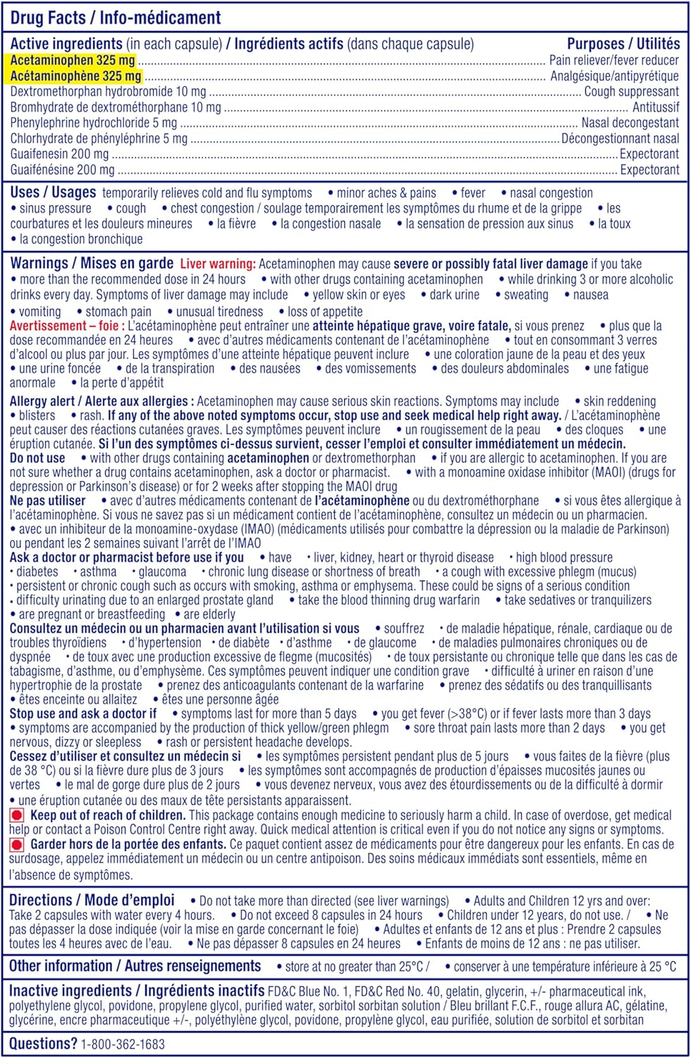 Vicks DayQuil 完全缓解感冒和流感症状及鼻塞液体胶囊，白天不瞌睡，缓解 9 种症状，36 粒