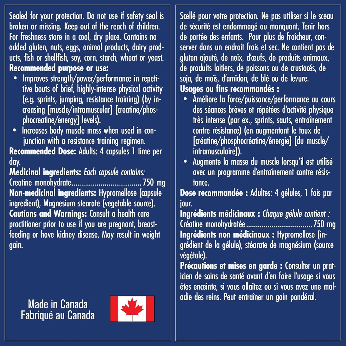 Naka Platinum Creatine 100% Pure Micronized Powder, 3000mg Per Dose, Faster Absorption - Supplement for Muscle Growth, Increased Strength, Enhanced Energy and Improved Athletic/Sports Performance, Made in Canada (200 vcaps)