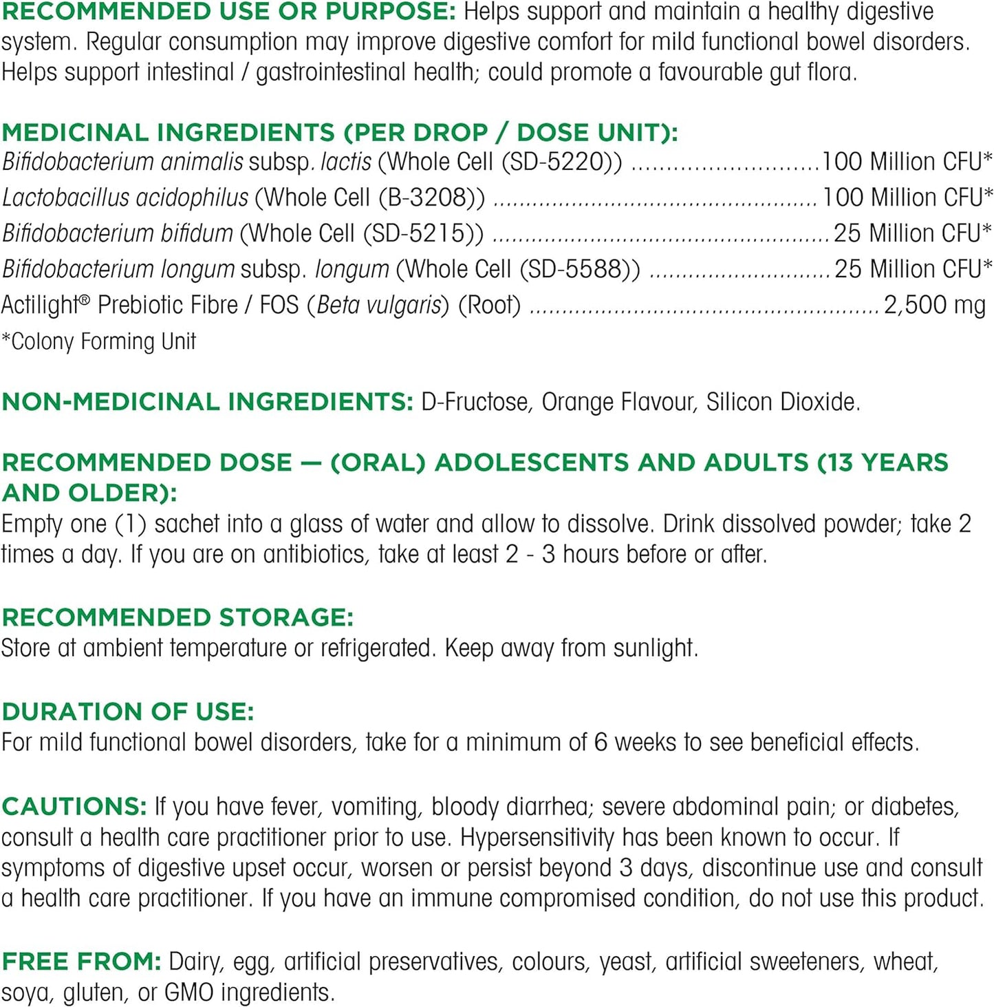Organika 益生菌 + 益生元粉 - 改善腸道、消化系統和腸道健康，緩解脹氣和腹脹，保質期長，14 袋 x 3 克，方便攜帶