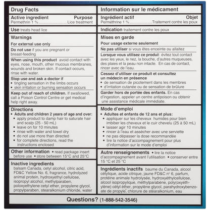 Nix 多包装乳霜冲洗液（含除虱梳）- 112 克 - 有效治疗头虱