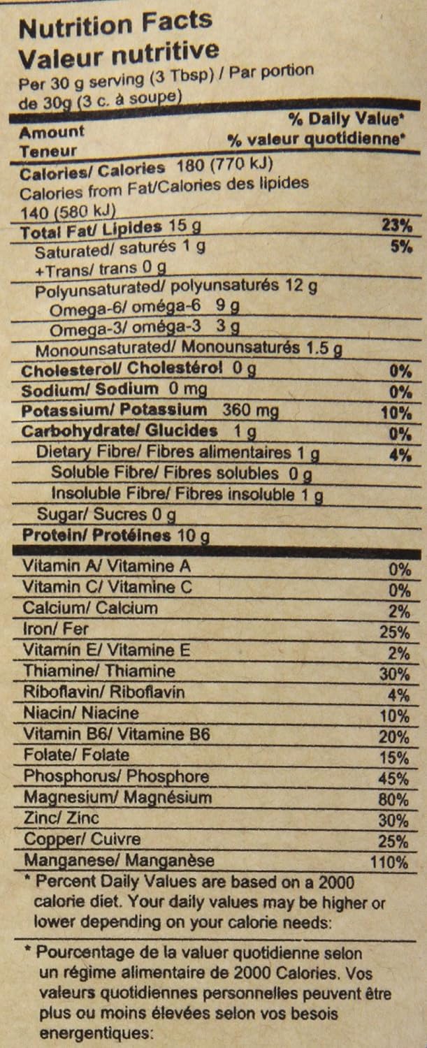 加拿大大麻食品有机大麻籽，454克