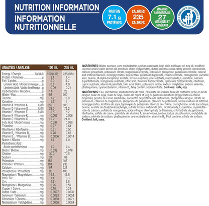 PediaSure, 配方流質飲食，巧克力味，12 粒裝，2820 毫升