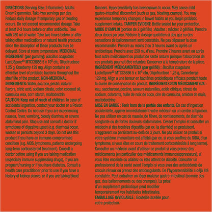 Align 女性健康益生元 + 益生菌软糖，有助于预防尿路感染，蔓越莓味，50 粒软糖