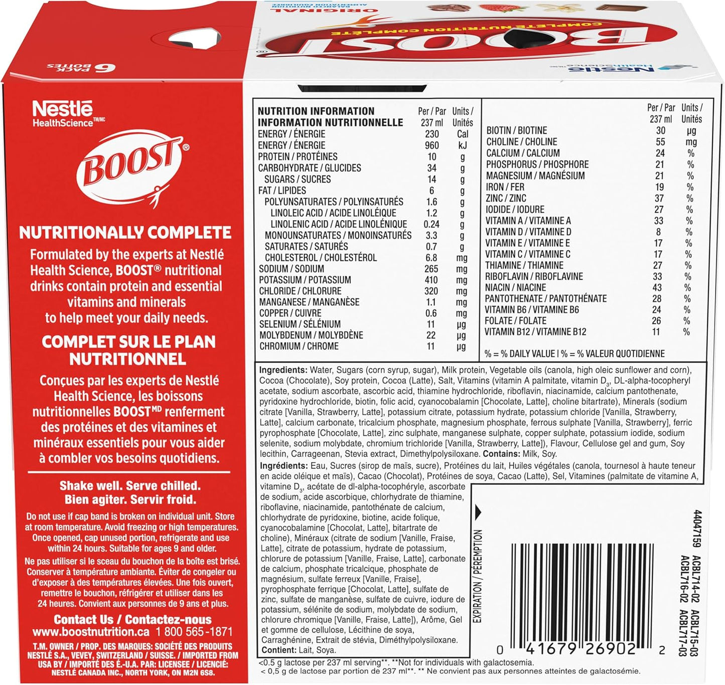 BOOST Original Meal Replacement Drink, 237 ml, 6 Count Variety Pack (Box Of 4) (Packaging May Vary) & Original Meal Replacement Drink, Vanilla, 24 x 237 ml - PACKAGING MAY VARY