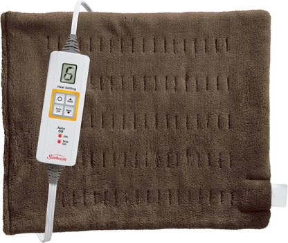 Sunbeam Premium 加熱墊，採用 XpressHeat 技術，標準尺寸，棕色