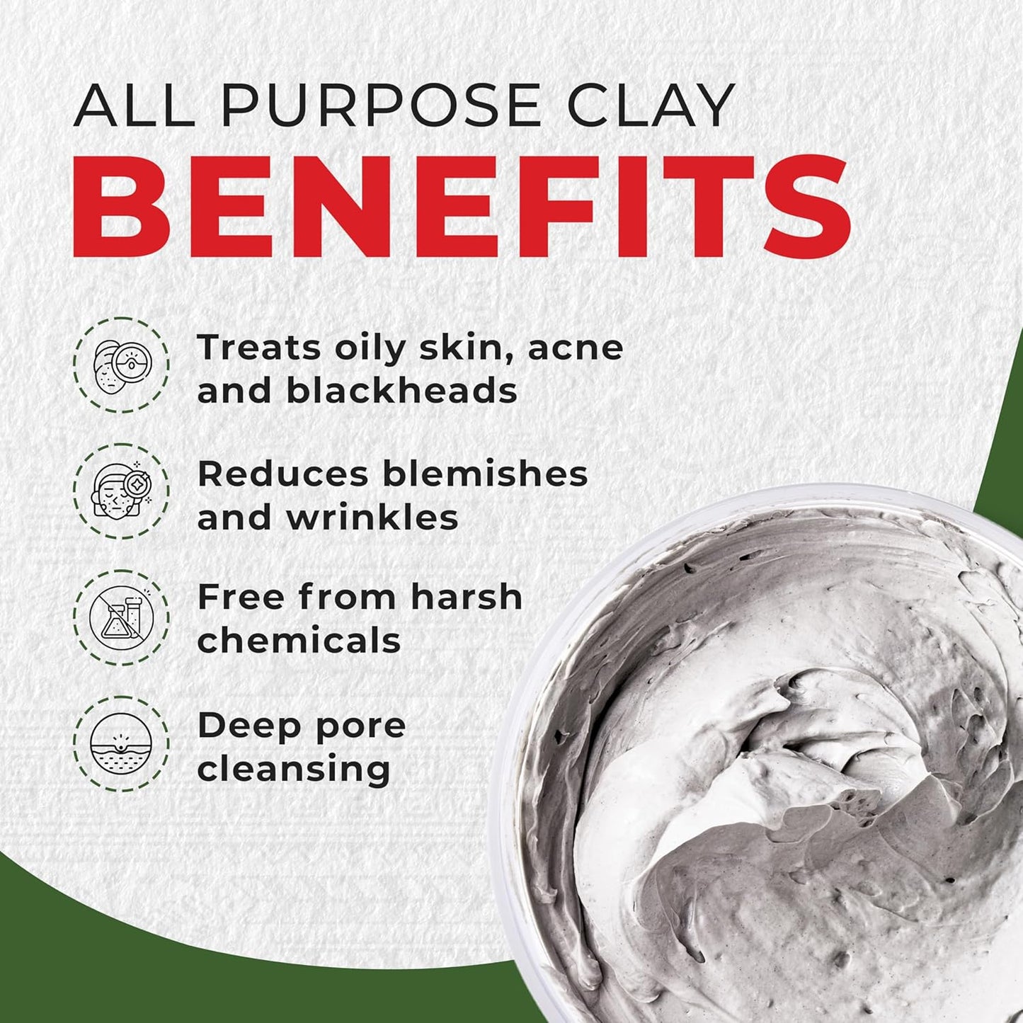 Mayan Magic Mud Powerful Deep Pore Cleansing White Kaolin Clay Cleanser Unisex 16 oz