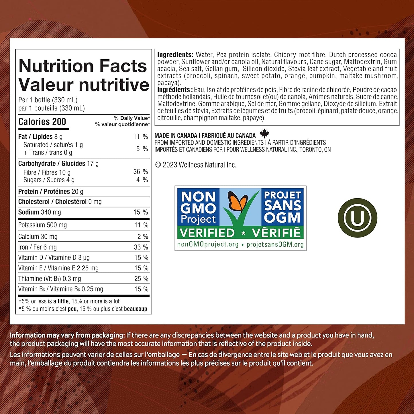 Simply Protein Ready-To-Drink Chocolate Plant Protein Shake, 330mL Bottle, Pack of 4, High Protein & Dark Chocolate Almond Protein Bars, Gluten Free, Vegan, High Protein Snacks, 4 Count